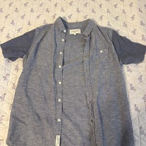 Modern Amusement Casual Blue Button Down Shirt